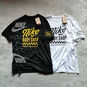 新品 正規品 NIKE ナイキ BODY SHOP ジャージ 半袖 Tシャツ 2枚セット 黒 ブラック 白 ホワイト ロゴ プリント 2XL XXL