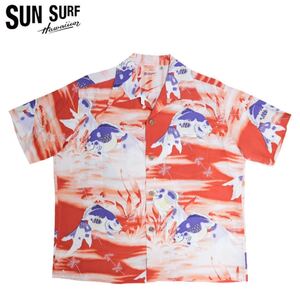 SUN SURF 159ORANGE/SIZE M SS38802 “GOLD FISH”サンサーフ アロハシャツ