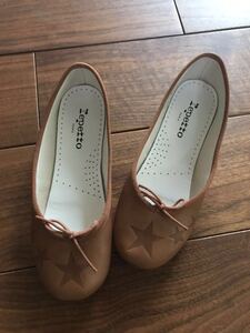 美品 使用僅か○repetto レペット○レザー 革 バレエ シューズ フラット 靴 36 22.5 23 レディース