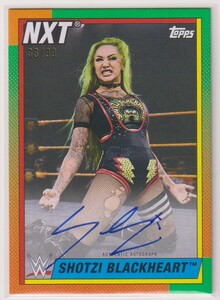 WWE SHOTZI BLACKHEART AUTO 2021 TOPPS HERITAGE On Card AUTOGRAPH Signature /99 枚限定 直筆 サイン プロレス