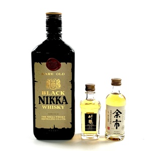 【東京都内限定お届け】 3本 ニッカ NIKKA 初号 ブラックニッカ 竹鶴 12年 余市 50ml ウイスキー セット 【古酒】