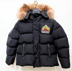 DSQUARED2 NYLON TAFFETA DOWN JACKET LOGO PATCH ディースクエアード ダウンジャケット S71AN0099 S52344 ブラック 黒