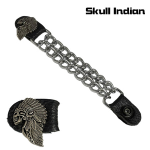 【Chain Reaction】チェーンベストエクステンダー『Skull Indian』　スカル　インディアン　スナップボタン式