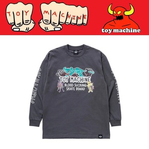 【 TOYMACHINE 】LIVING TOY - DEVIL CAT LONG TEE トイマシーン CHACOAL