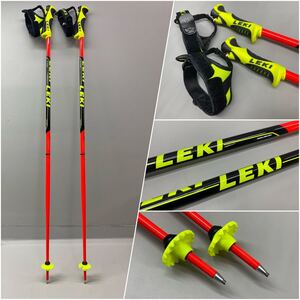 SU■① LEKI レキ ストック WOALDCUP LITE ワールドカップライト WCR 113cm-45 レーシングポール スキーポール スキー ポール 中古品