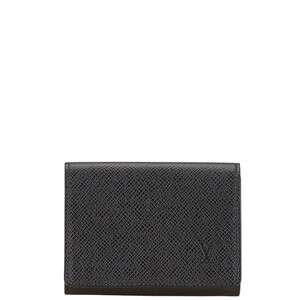 ルイ ヴィトン タイガ アンヴェロップ カルト ドゥ ヴィジット カードケース M64595 ノワール ブラック レザー LOUIS VUITTON 【中古】