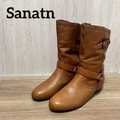 【Sanatn】レディース　ミドル丈　ブーツ　ブラウン系　22.5cm