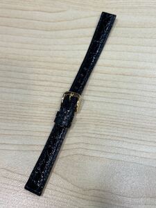 ● 【美品】OMEGA オメガ 純正 ベルト 尾錠 純正ベルト 純正バックル ゴールドカラー 9ｍｍ用 レディース腕時計 腕時計ベルト 黒