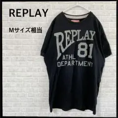 (b-167) REPLAY 半袖 ロゴ Tシャツ ブラック