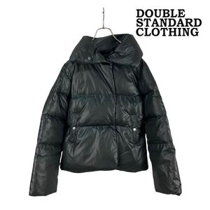 11T300☆ DOUBLE STANDARD CLOTHING ブラック スタンドカラー ダウンジャケット アウター 秋冬 防寒 レディース 上着 ショート ミドル丈 F