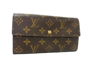 1円 LOUIS VUITTON ルイヴィトン M61726 モノグラム ポシェットポルトモネクレディ 二つ折り 長財布 ウォレット ブラウン系 BJ6636