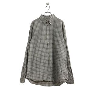 OLD NAVY 長袖 チェック シャツ L ホワイト グレー オールドネイビー ボタンダウン 古着卸 アメリカ仕入 a604-7332