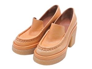 Chloe クロエ JAMIE 本革 レザー チャンキーヒール ローファー シューズ size36（23ｃｍくらい）/ベージュ ■■◎ ☆ ekc9 レディース