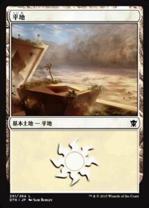 MTG ■土地/日本語版■《平地/Plains》タルキール龍紀伝 DTK