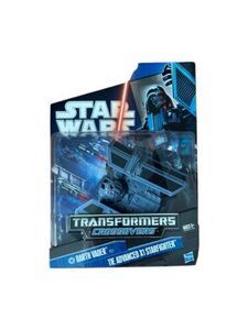 Star Wars Transformers Crossovers Darth Vader To Tie Advanced X1 Starfighter NIB 海外 即決