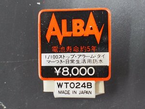 セイコー SEIKO アルバ ALBA オールド クォーツ 腕時計用 新品販売時 展示タグ 紙タグ 品番: WT024B cal: Y770