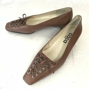 Made in Japan★コカ/coca★スクエアトゥパンプス【35/22.5/茶/BROWN】Shoes/pumps◆Q-189