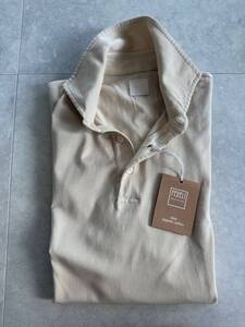 5564】新品4.4万【FEDELI / フェデーリ　46　最高級GIZA Organic Cotton　スムースストレッチポロシャツ　ホリゾンタルカラー】アイボリー