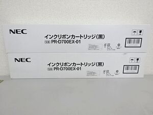 ②NEC 純正品 インクリボンカートリッジ（黒）PR-D700EX-01 2つセット