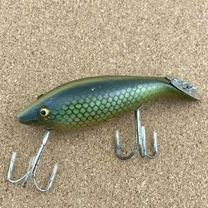 ヘドン　Heddon No.5000 ダドポリー　デラックスグリーンスケールカラー　L-rig ハート型メタルリップ　、トレブルフック