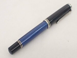 PELIKAN 万年筆 SOUVERAN M805 青縞 ペン先 18C-750 BB ペリカン スーベレーン ▽ 7034F-11