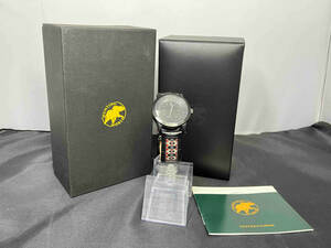 【箱付】HUNTING WORLD ハンティングワールド HWS001 腕時計 クォーツ アナログ メンズ ブラック系 柄ベルト メンズ腕時計