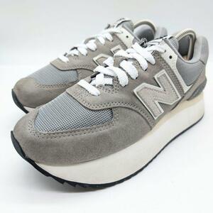 new balance ニューバランス スニーカー 25cm WL574ZBA グレー 軽量 アメカジ クリーニング済み