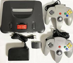 任天堂 ニンテンドー64 ブラック 純正コントローラー×2 メモリー拡張パック Nintendo64 N64