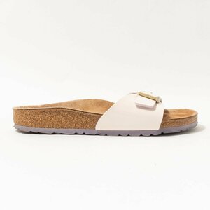 【1円スタート】BIRKENSTOCK ビルケンシュトック サンダル ライトピンク パステルカラー 23cm レザー エナメル レディース ローヒール 靴