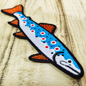 トラウト 刺繍パッチ アイロンオン　TR03 [●匿名配送● 鱒 魚 釣り 毛針 フライ フィッシング]