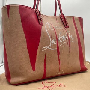 【希少モデル/大人気品】クリスチャンルブタン louboutin トートバッグ カバタ ルビクラフト ブリーフケース ビジネス メンズ A4◎ レザー