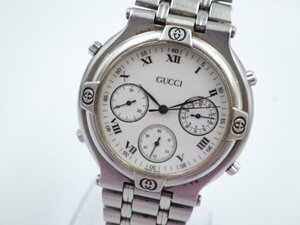 344994【1円スタート】GUCCI グッチ 稼動品 9300 クロノグラフ メンズ 時計 クオーツ ケース35mm