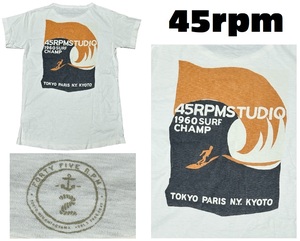 希少45rpm/1660SurfCamp半袖Tシャツ★ホワイト★2