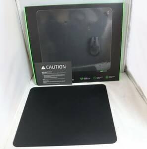 43RAZERレイザー/ATLASアトラス/強化ガラス製/ゲーミング マウスパッド/ブラック系/サイズ LARGE約450㎜×400㎜◆元箱付き