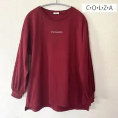 COLZA コルザ 長袖Ｔシャツ M ハニーズ ビッグシルエット バックプリント