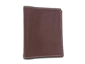 1円 ■極美品■ HERMES エルメス アジェンダPM クシュベル シルバー金具 手帳カバー スケジュール帳 □F刻印 ブラウン系 FJ4040