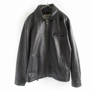 90s M.JULIAN WILSONS LEATHER Tバック ショート レザー ジャケット 黒 L シングルライダースtype 短丈 ビンテージ D150-18-0026ZVW