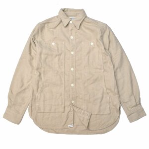 SASSAFRAS ササフラス FEEL SUN SHIRT フィールサンシャツ ワークシャツ Sサイズ メンズ ヘリンボーン M019843