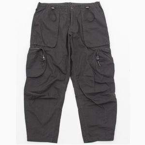 美品 20AW BAL RIPSTOP ZIP HEM CREW CARGO PANT Mサイズ リップストップ カーゴパンツ Smoky Black スモーキーブラック バル bal Original