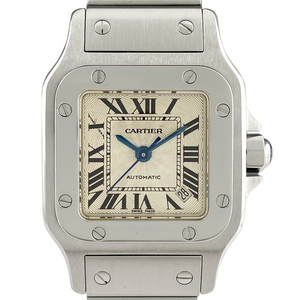 カルティエ CARTIER サントスガルべ SM W20062D6 腕時計 SS 自動巻き シルバー レディース 【中古】