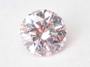 【１００円～】ＶＳ１！ 0.095ct 天然ダイヤ FANCY LIGHT ORANGISH PINK(ナチュラルカラー）