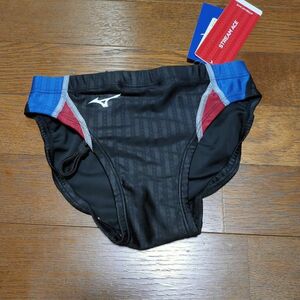 【mizuno】ミズノ ストリームエース ブラック×赤青/サイズL 競パン 競泳水着 ビキニ