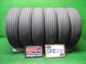 5FB216 AF3)) 送料無料 バリ山 2023年製 225/80R17.5 123/122L LT ブリヂストン R115 17.5インチ夏タイヤ6本セットトラック