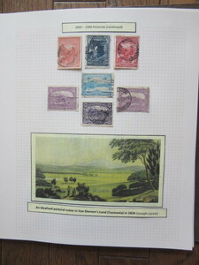 オーストラリア クラシック〜セミクラシック切手　ＴＡＳＭＡＮＩＡ　1899-1900（使用済7枚）、