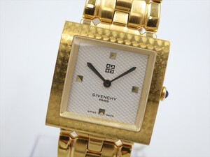 355761/③【1円スタート】GIVENCHY ジバンシー 稼動品 2710615 スクエアフェイス メンズ 時計 クオーツ ケース28mm