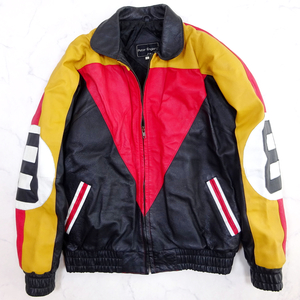 Peter England Richman 8 ball Leather jacket 美品 ピーターイングランド リッチマン クレイジーカラー レザージャケット ブルゾン L