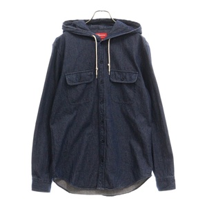 SUPREME シュプリーム 12AW Hooded Denim Shirt フーデッド デニム 長袖シャツ インディゴ