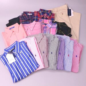 1円【良品】POLO RALPHLAUREN シャツ、長袖、ストライプ、古着14枚/KEITH、23区、Burberrys、BLUE LABEL/76