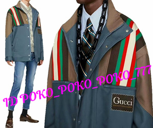 即決 定価20万円程 20SS GUCCI グッチ オーバーサイズ シェリーライン ジャケット ブルゾン クリーニング済み ゆうパック送料無料