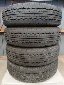 札幌 引き取り可 195/80R15 107/105N LT 4本 DUNLOP SP175N 格安溝あり 夏タイヤ中古 2021年製 ハイエースキャラバン など IK-284